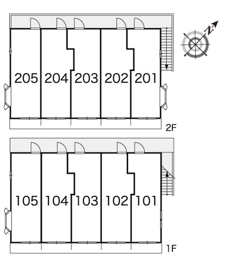 レオパレス枝光 間取り配置図
