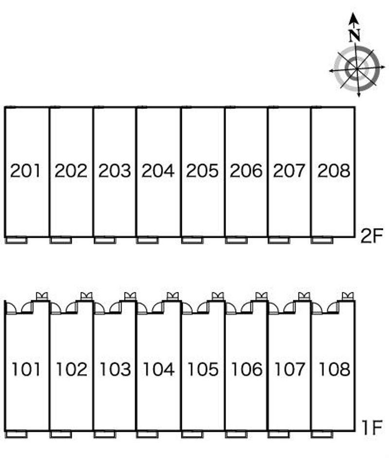 レオパレスアンジュＢ 間取配置図