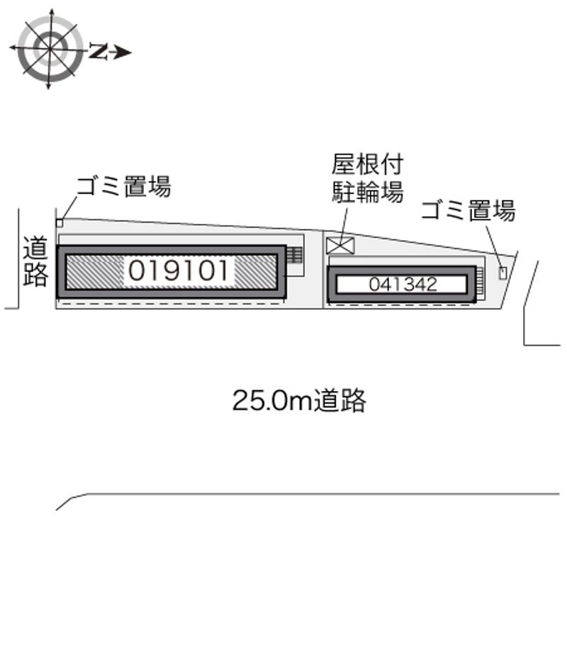 レオパレスタウンコート北田辺 配置図