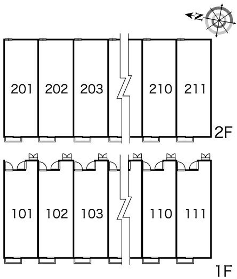レオパレスルーチェⅡ 間取配置図