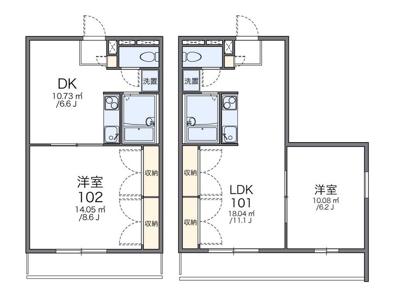 レオパレスクボタ 間取図