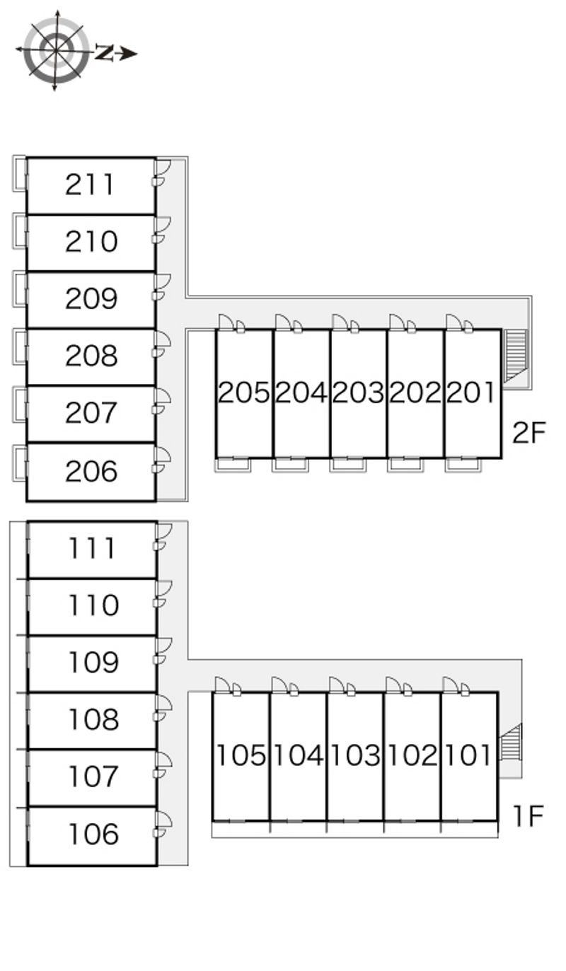 レオパレス城址 間取配置図