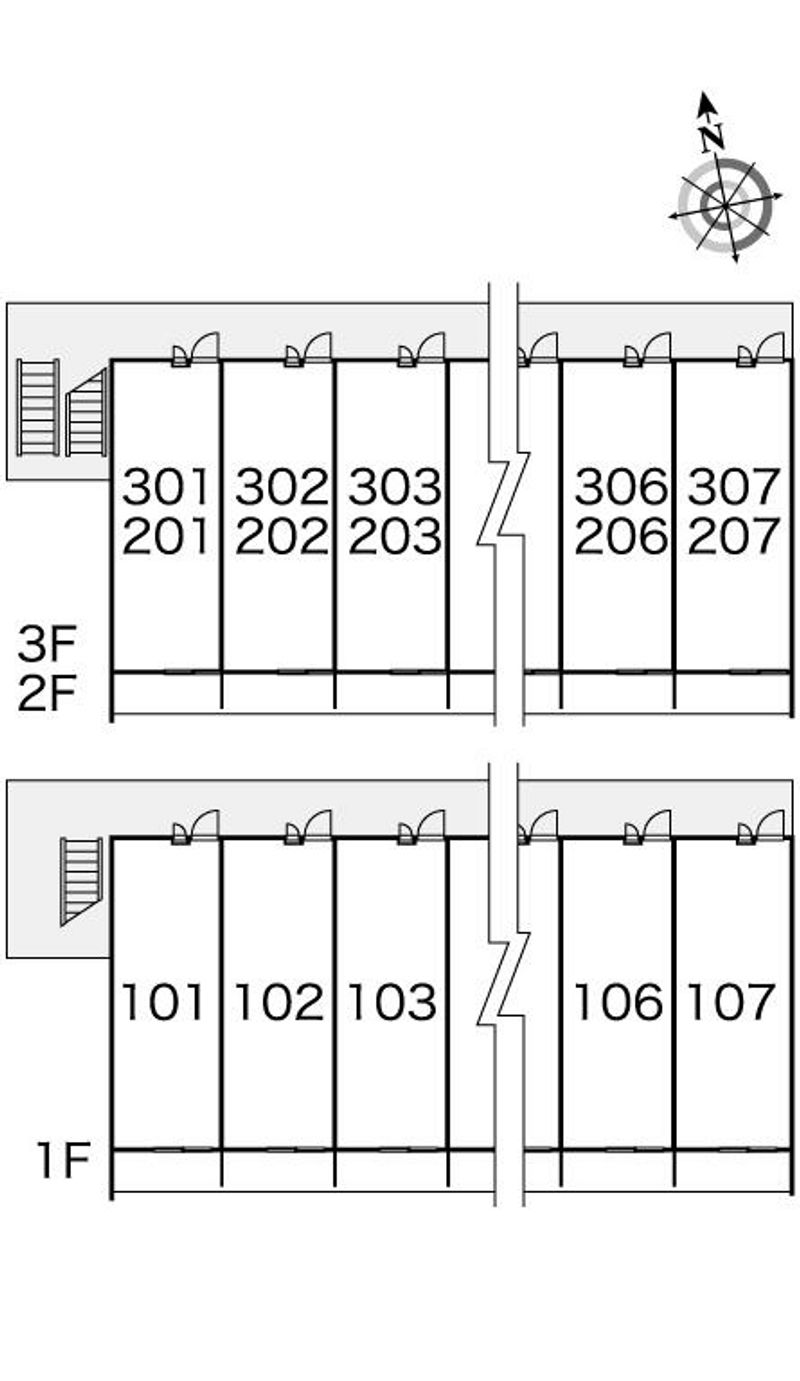 レオパレスモリエール　Ⅱ 間取配置図