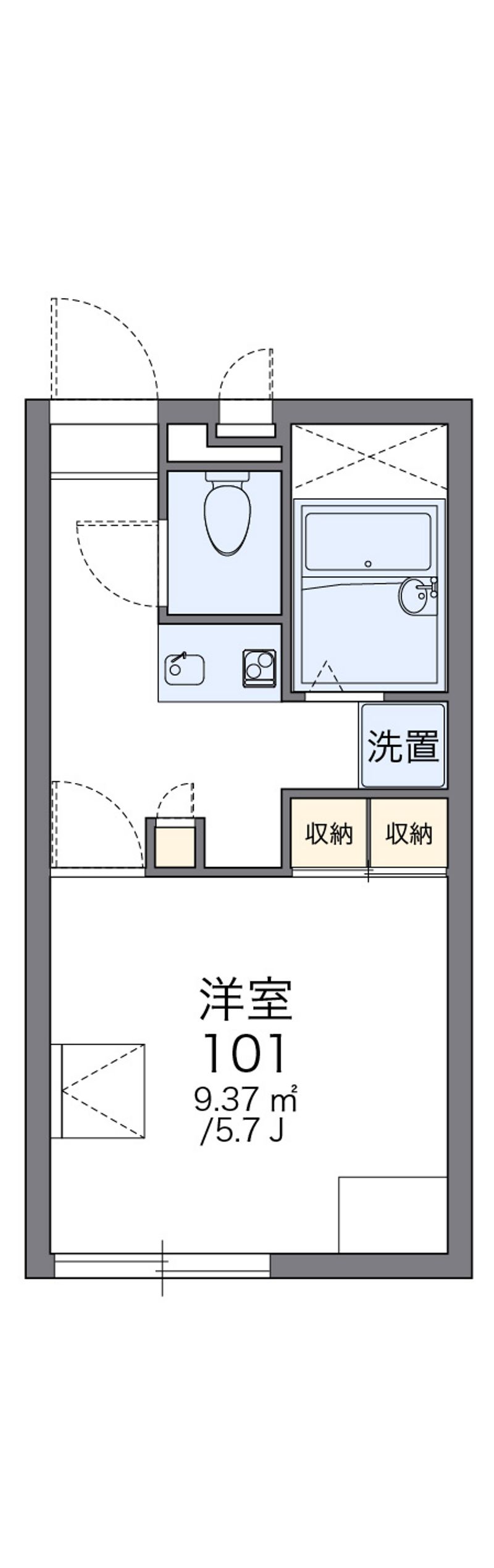レオパレス葉月 間取図