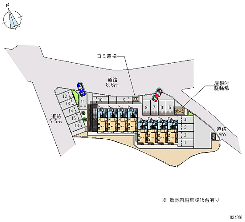 レオパレスデュー 月極駐車場