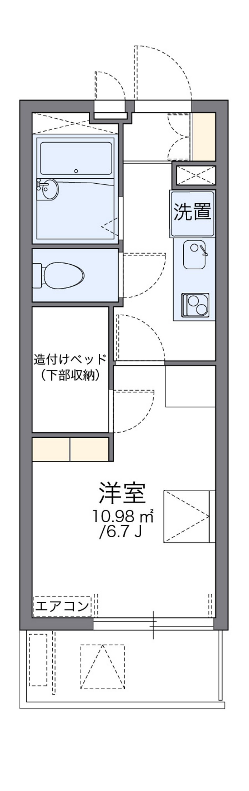 レオパレスＯＲＣＨＩＤ　Ａ 間取り