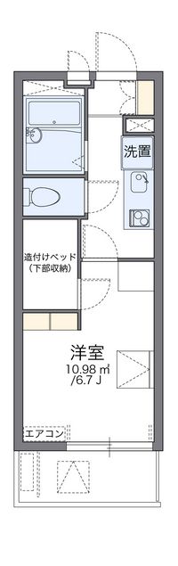 レオパレスＯＲＣＨＩＤ　Ａ 間取り