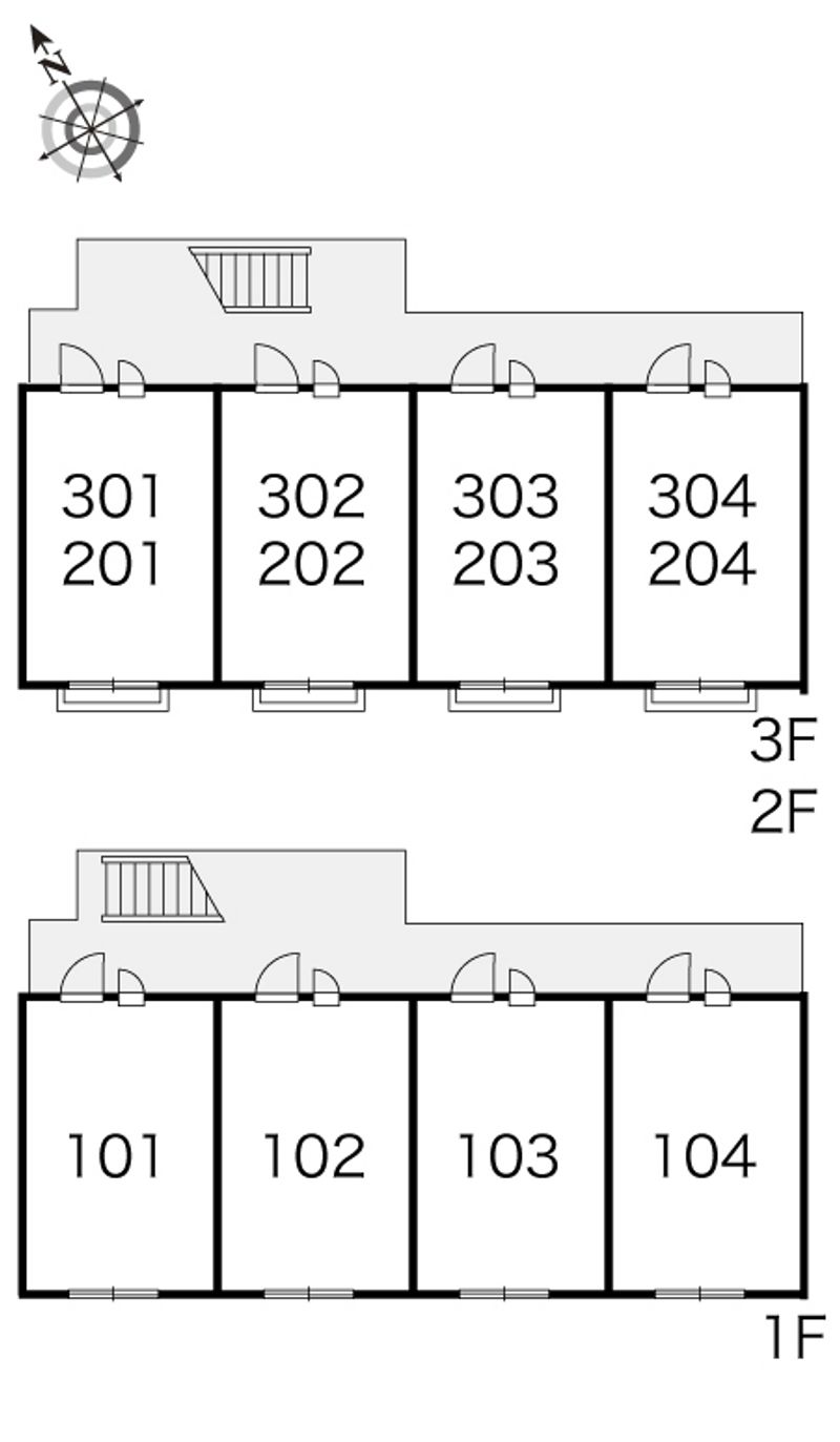 レオパレスＲｅｄＨｉｌｌ 間取配置図