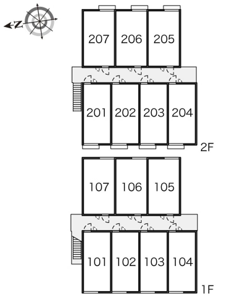 レオパレスシャンテ北舞子 間取り配置図