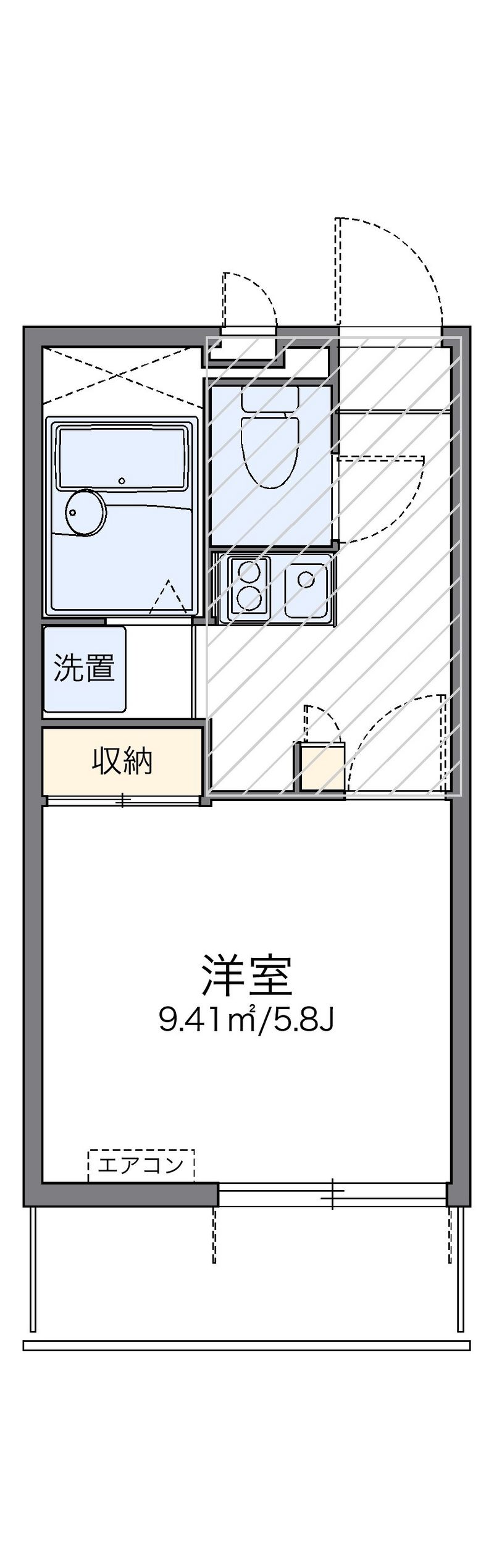 レオパレスブルーパイン松本 間取図
