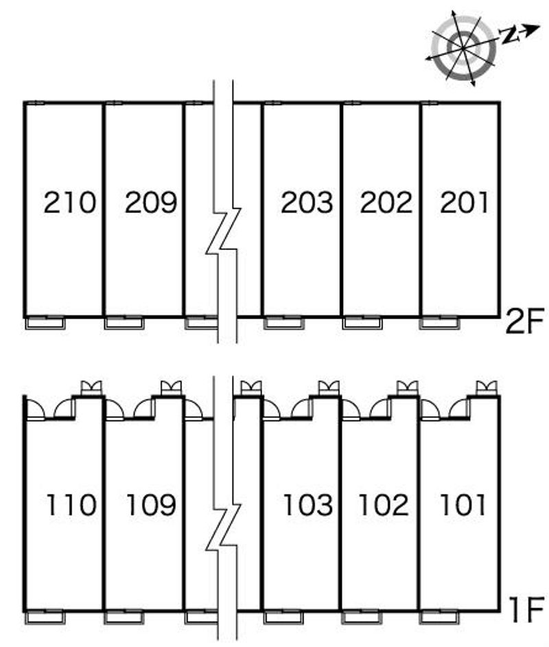 レオパレスみやざき 間取配置図