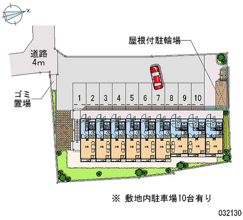 レオパレスメルベーユ参番館 月極駐車場