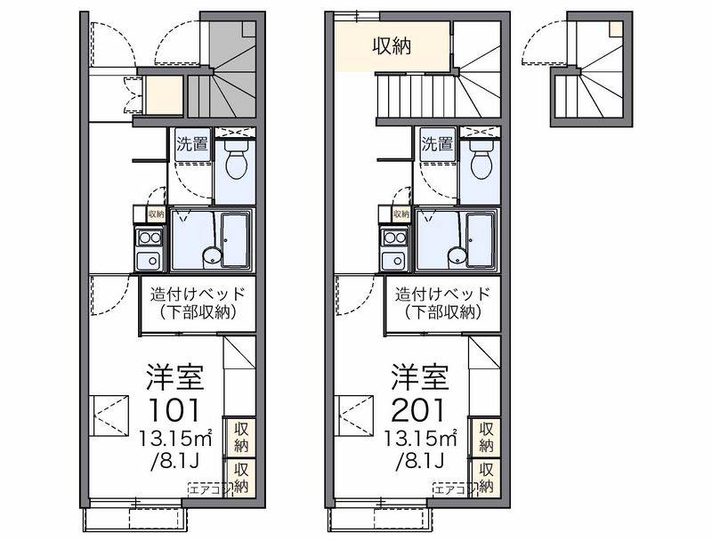 レオパレスハッピーベル 間取図