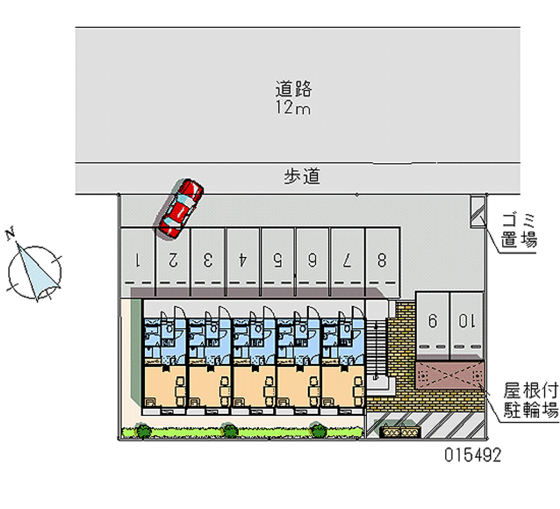 レオパレスミルフィーユ 月極駐車場