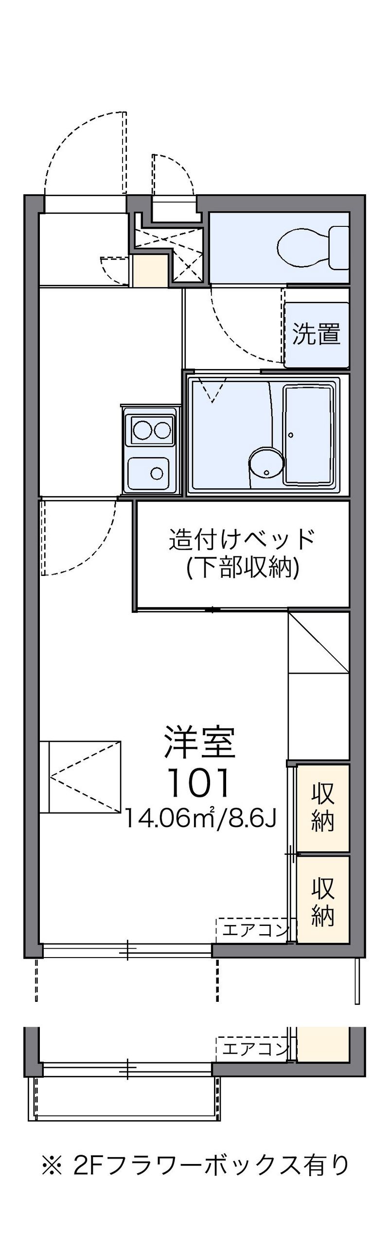 レオパレスＨＩＧＡＳＨＩＮＯⅡ 間取図