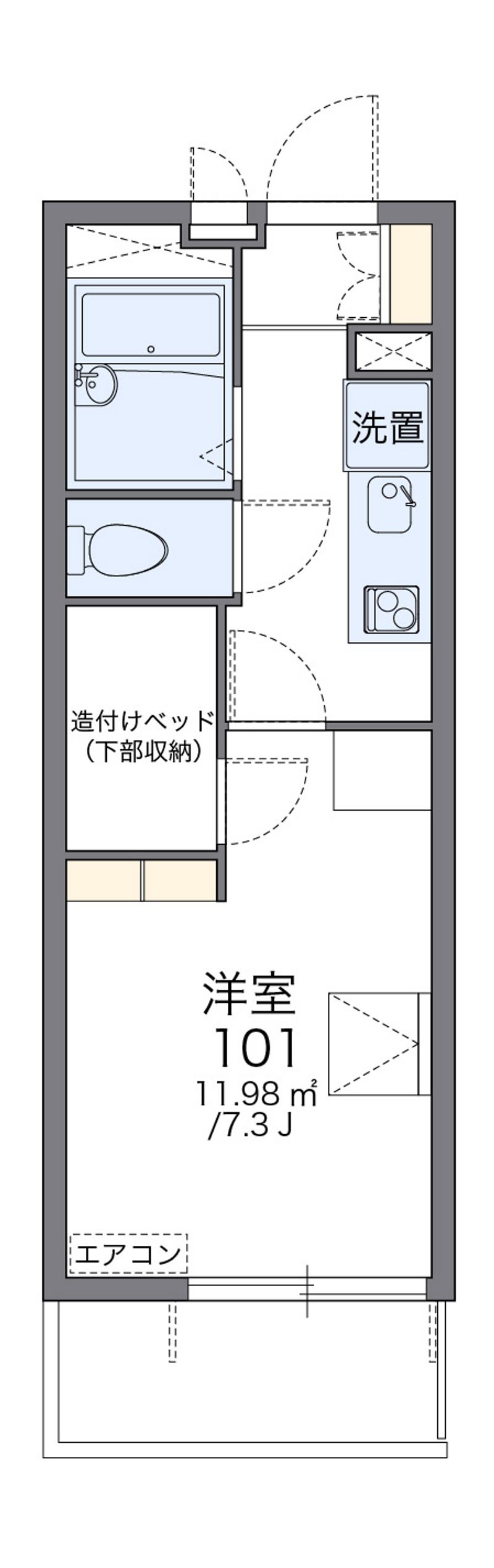 レオパレスアークテラス 間取図