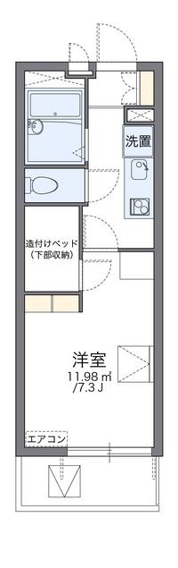 レオパレスめぐみ 間取り図