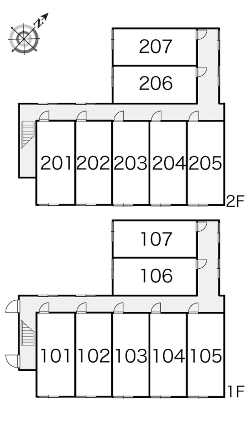 レオパレスグリーンベルトヒカリ 間取り配置図