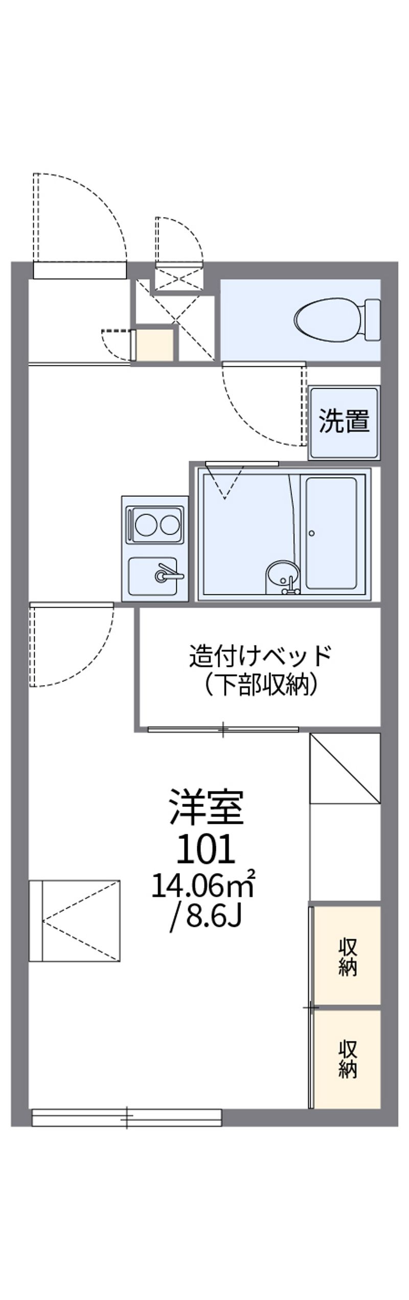 レオパレスアゼリアⅡ 間取図