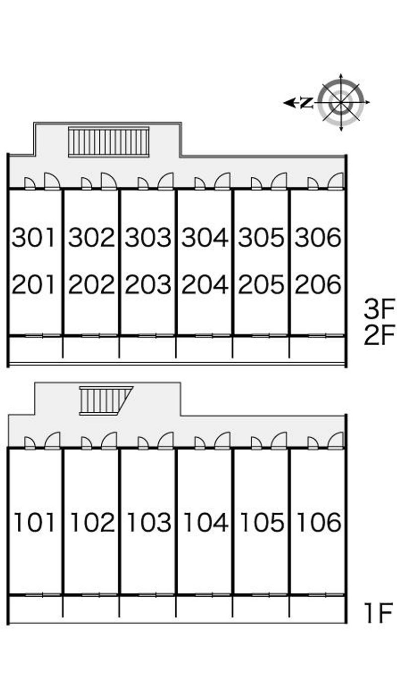 レオパレスパーシモンⅠ 間取配置図