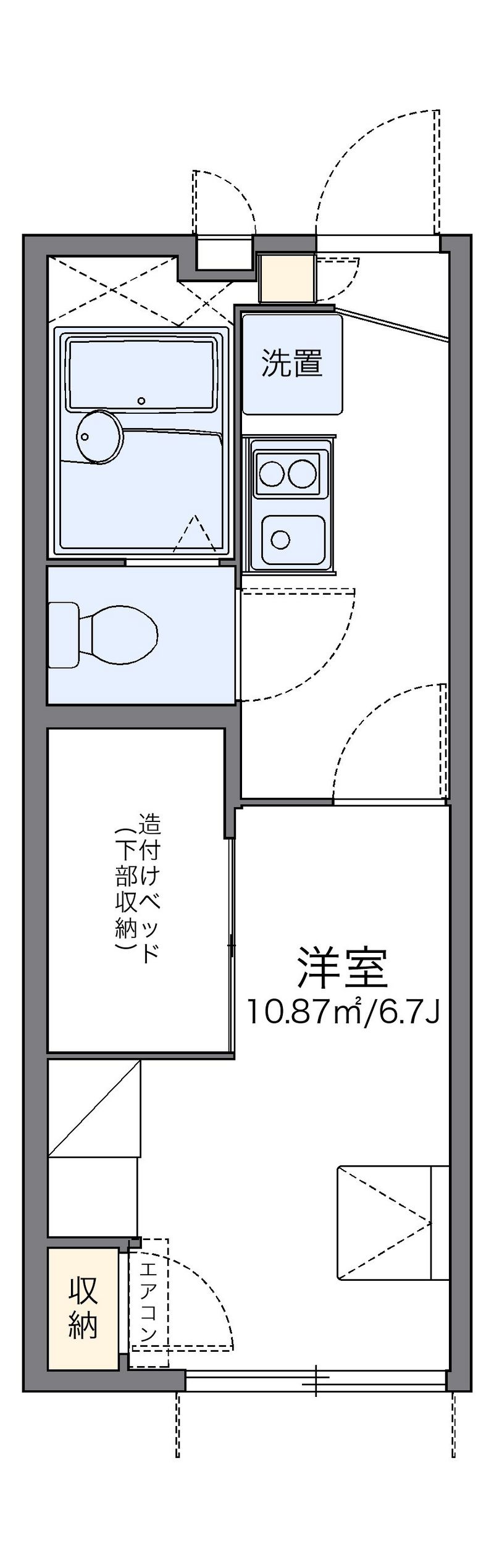 レオパレスティック　ヒル 間取図