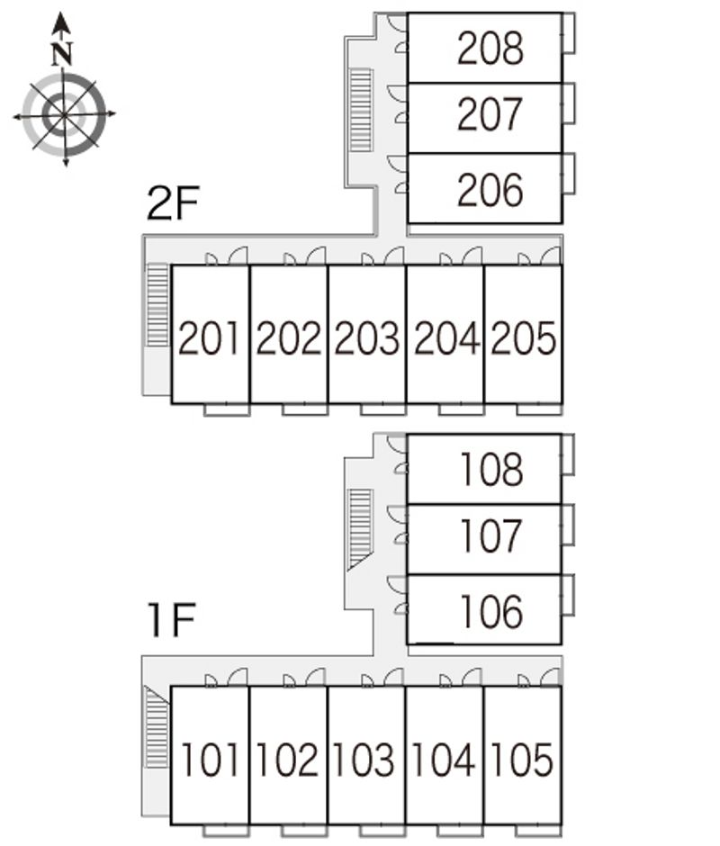 レオパレスかみさわ 間取配置図