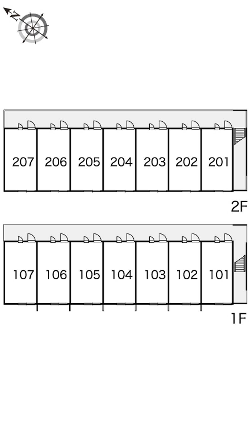 レオパレスみなみ　彦根 間取配置図
