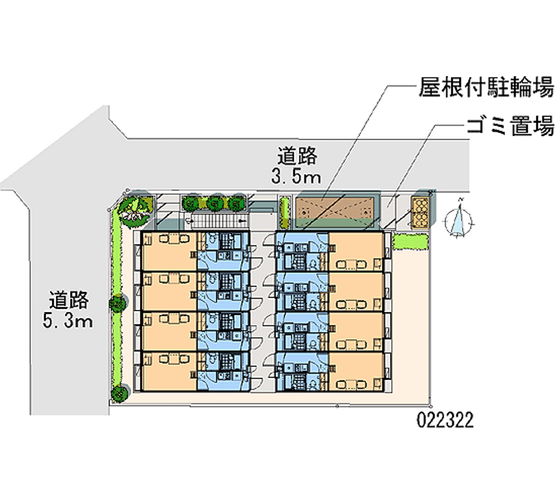 レオパレスＲｉｖｅｒｇｅ 区画図