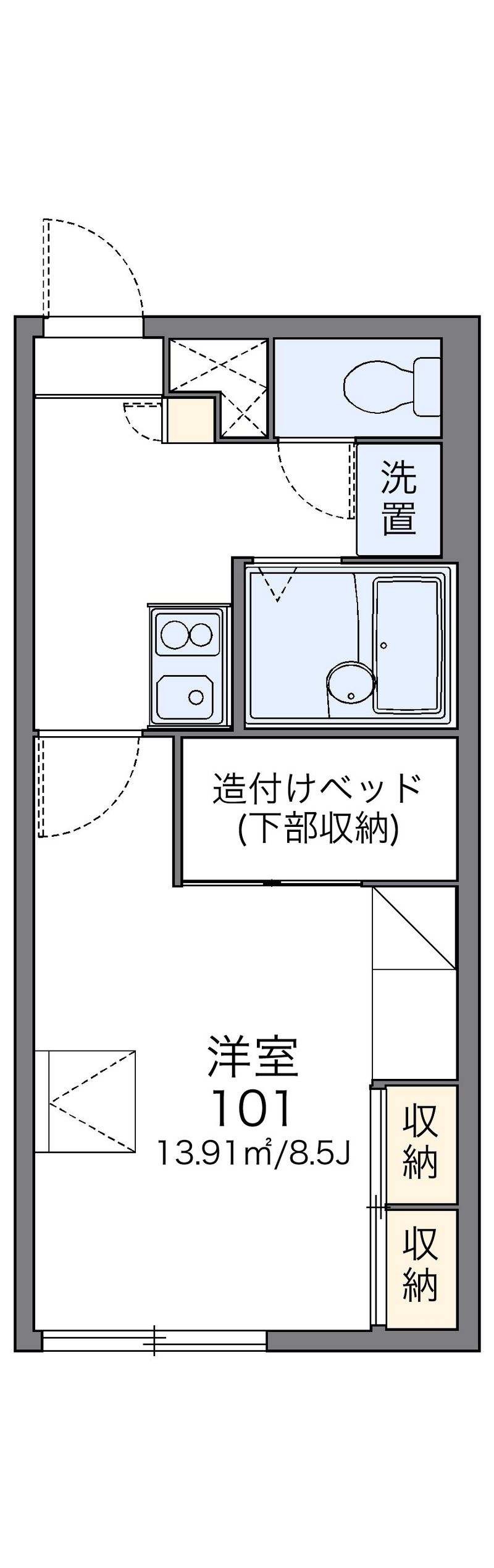 レオパレスプレミールＳ＆Ｎ 間取図