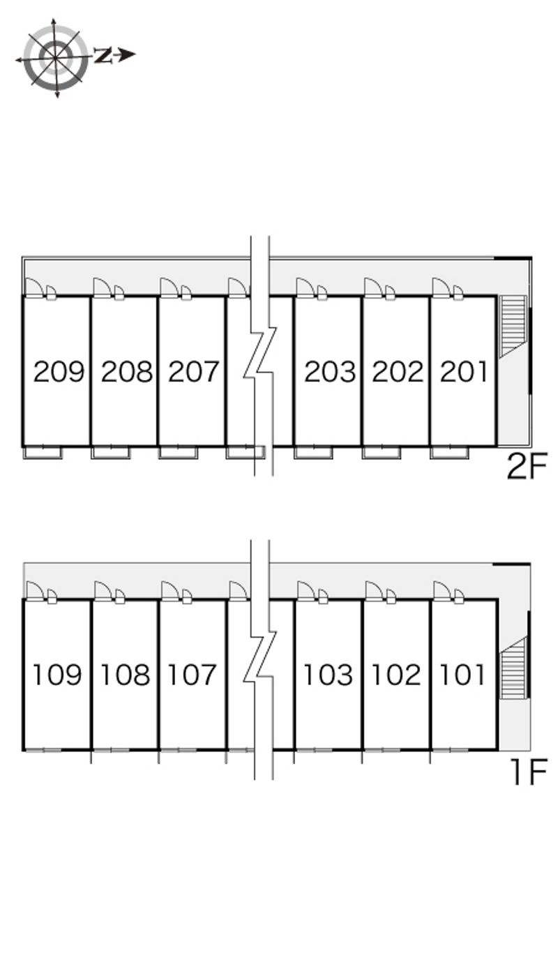 レオパレスグレイスコート 間取配置図
