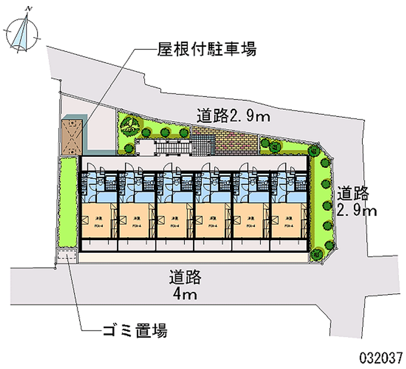 レオパレスコート　ヤヒロ　Ⅱ 区画図