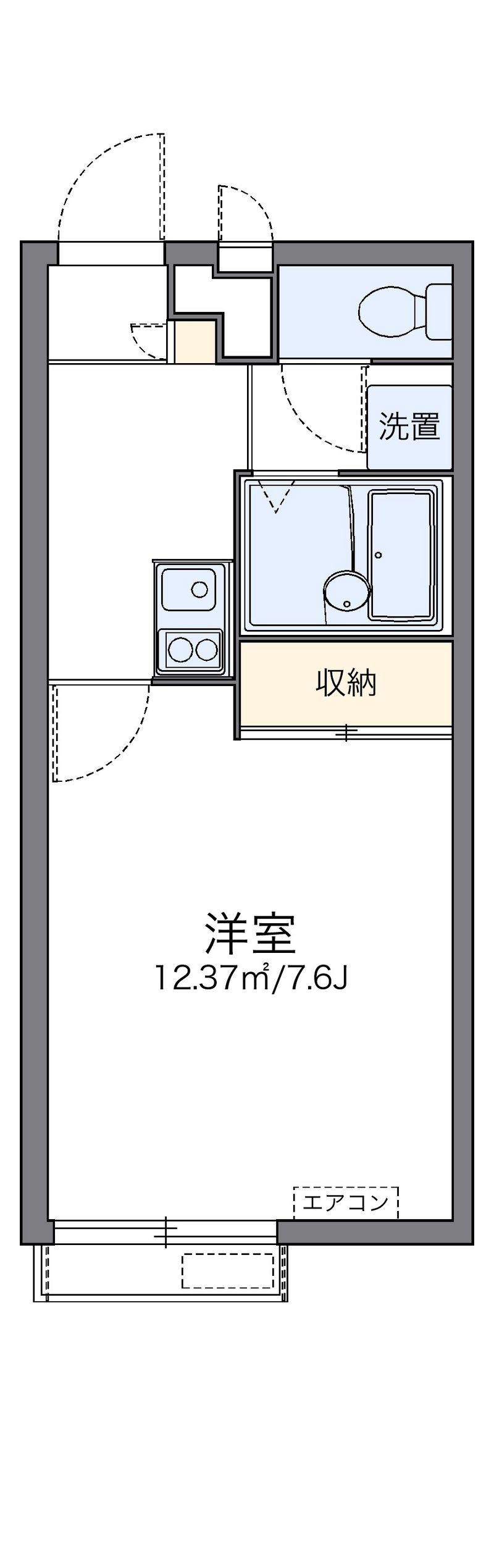 レオパレス浜川田 間取図
