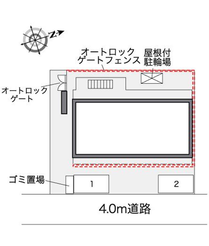レオパレスハヅキ栄町 配置図