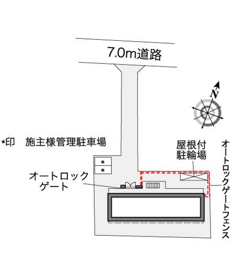 レオパレスＨＡＰＰＩＮＥＳＳⅤ 配置図