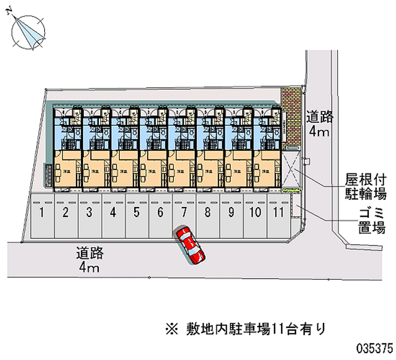 レオパレスニューフィール 月極駐車場