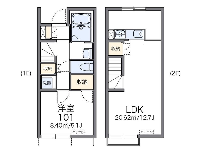 レオネクストしらさぎＢ 間取図