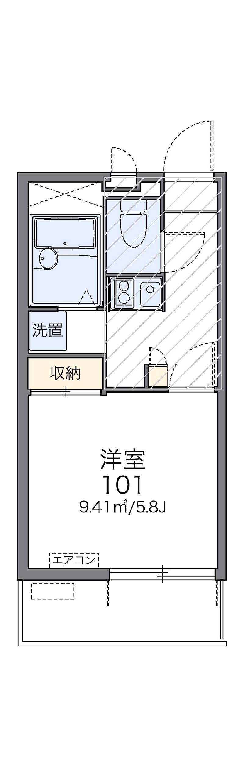 レオパレスＦＲＩＥＮＤＬＹ 間取図