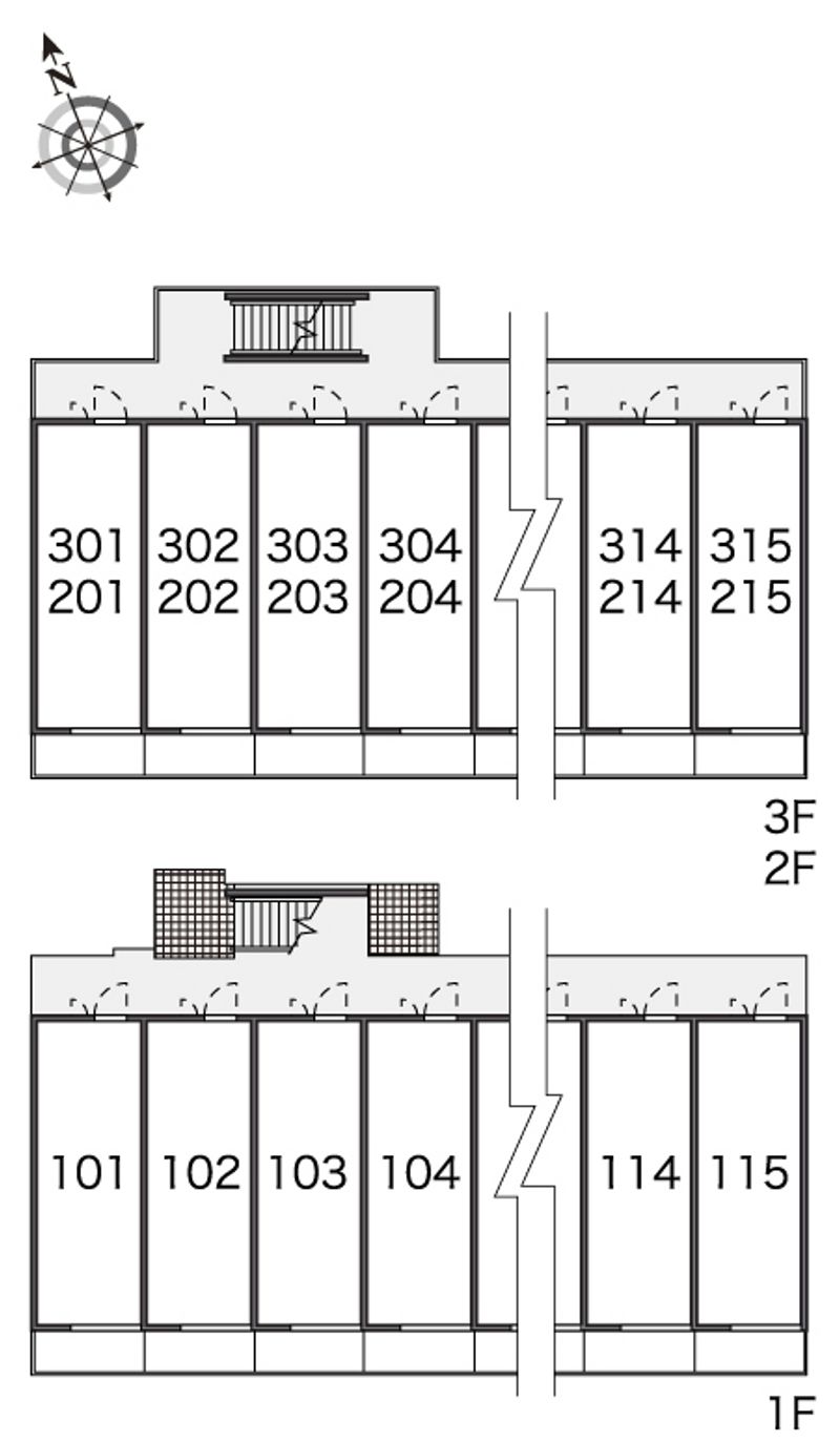 レオパレスアレグリーア 間取り配置図