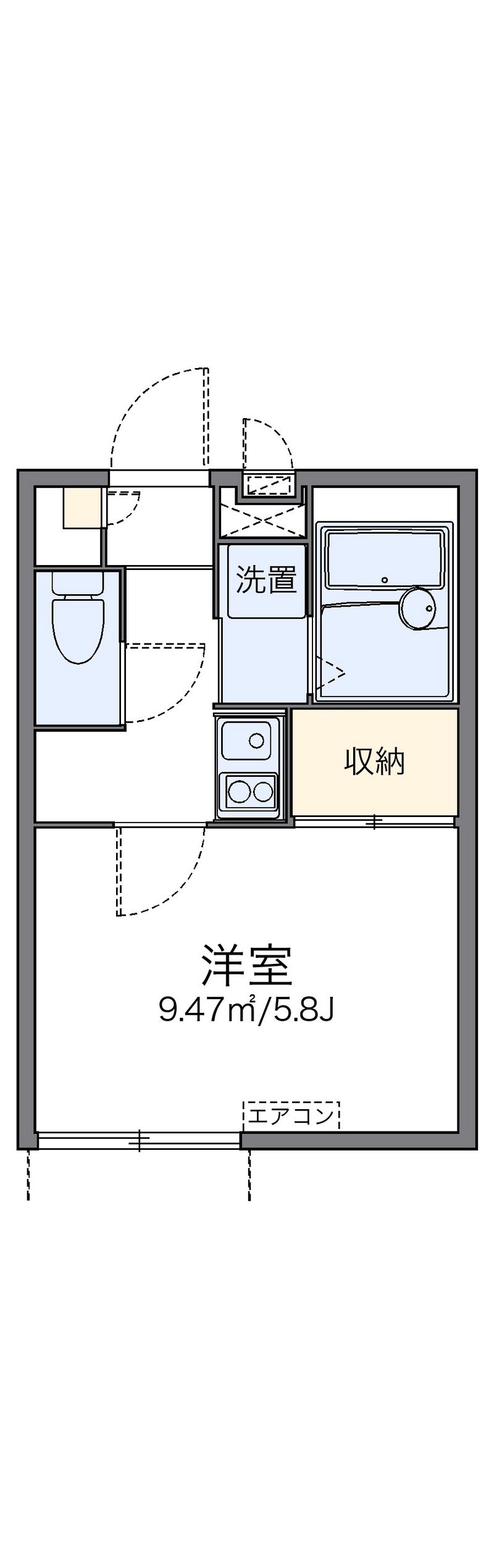 レオパレスメンターズハウス 間取図