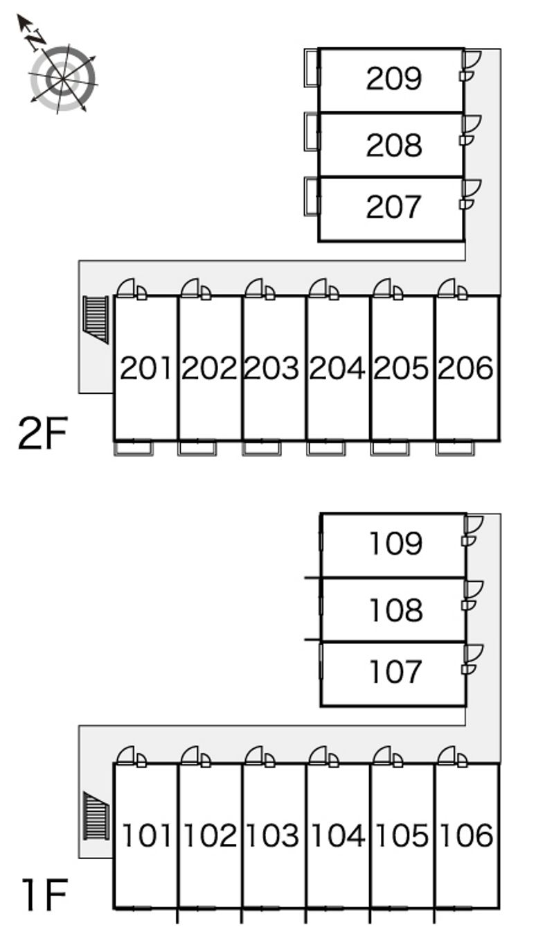 レオパレスプラサイド 間取配置図