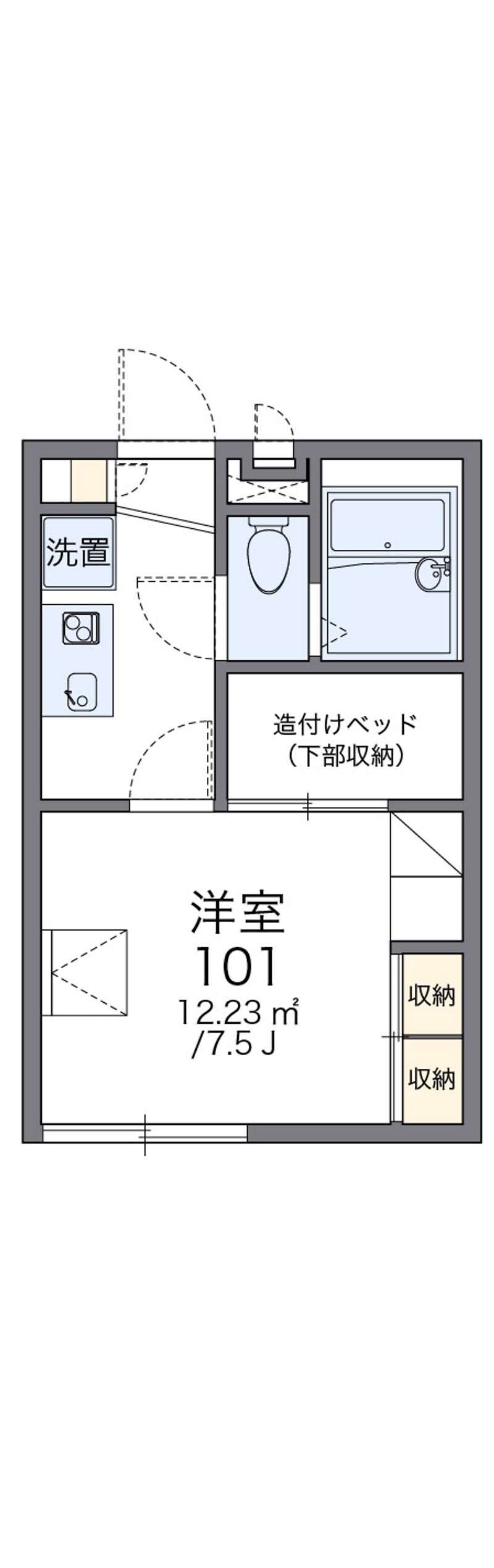 レオパレスひまわり 間取図