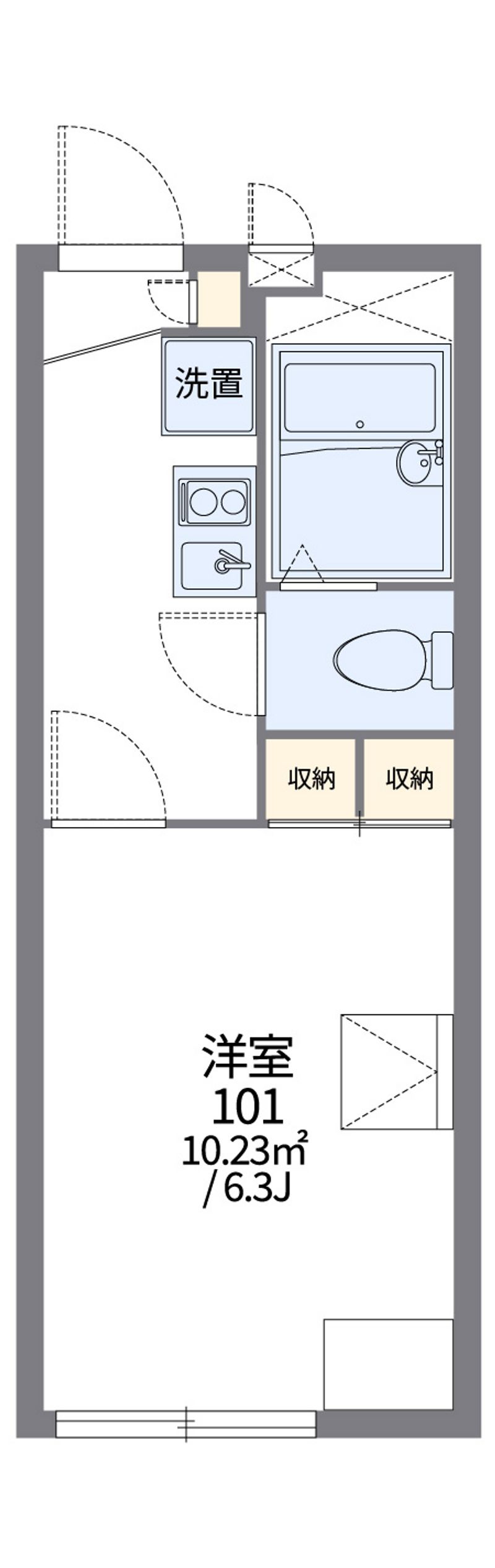 レオパレス花音 間取図