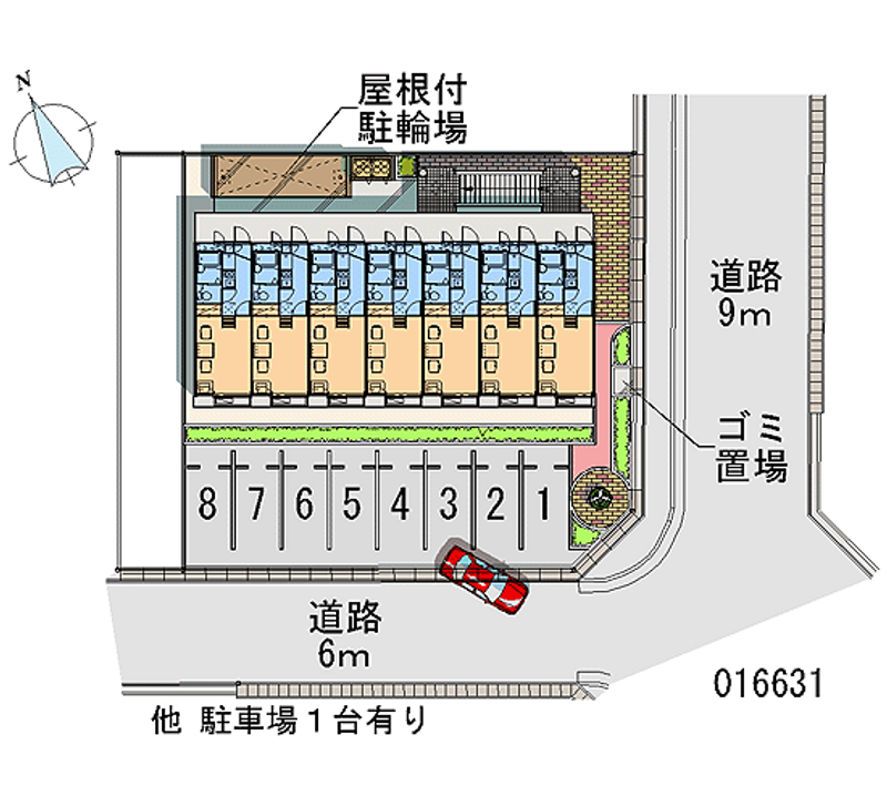 レオパレスグランサン 月極駐車場