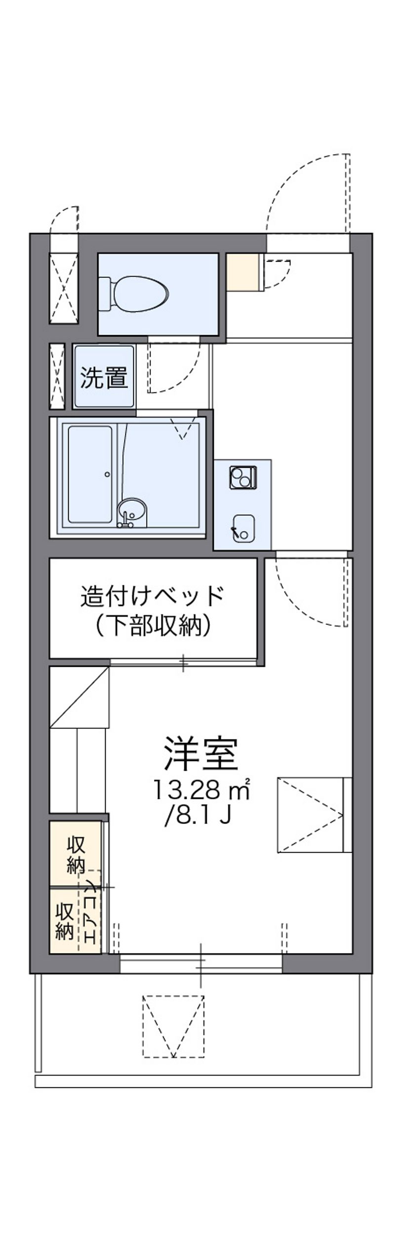 レオパレスストレーザ椿森 間取図