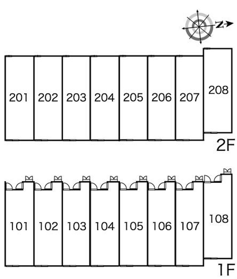 レオパレス狭霧 間取配置図
