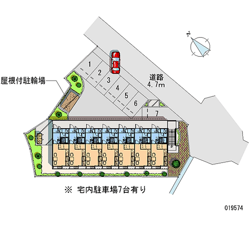 レオパレスシャトー花水木 月極駐車場