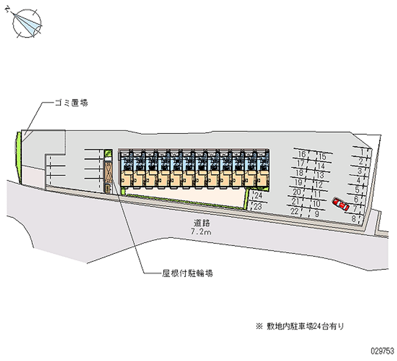 レオパレス高屋堀 月極駐車場