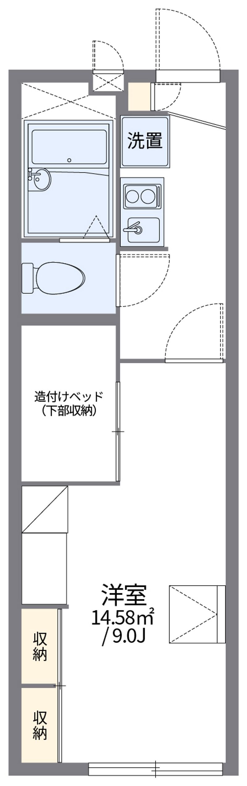 レオパレスアクシス西伊倉 間取図
