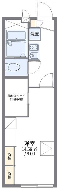 レオパレスアクシス西伊倉 間取り図