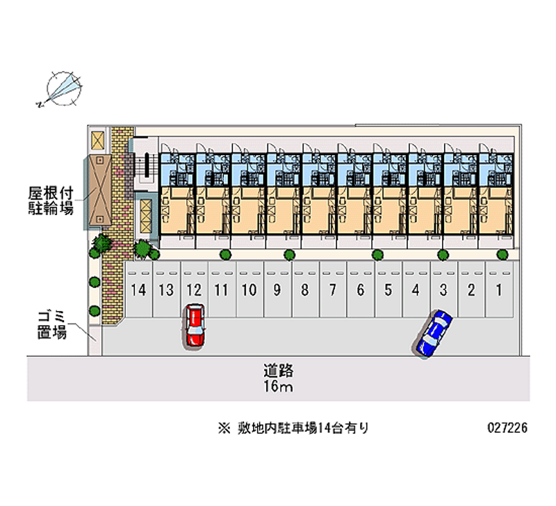 レオパレス北谷 月極駐車場